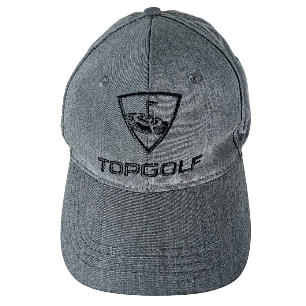 TopGolf Gray‎ Embroidered Logo Snapback Baseball Hat Adjustable Adult Cap